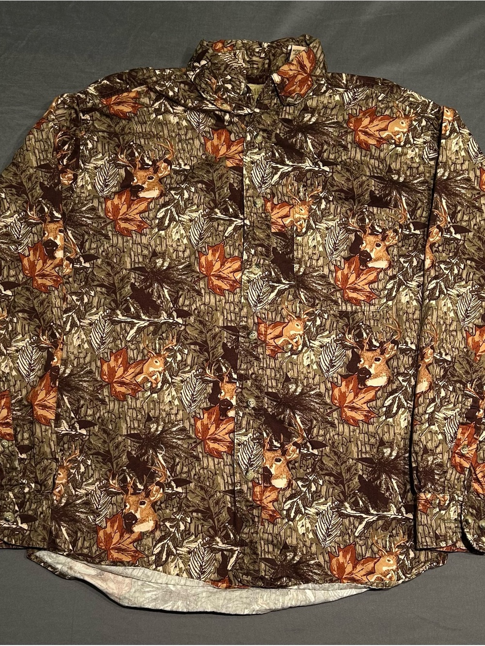 Vintage 90s Field Tested by Outdoor Life Deer Camo Button Down Shirt